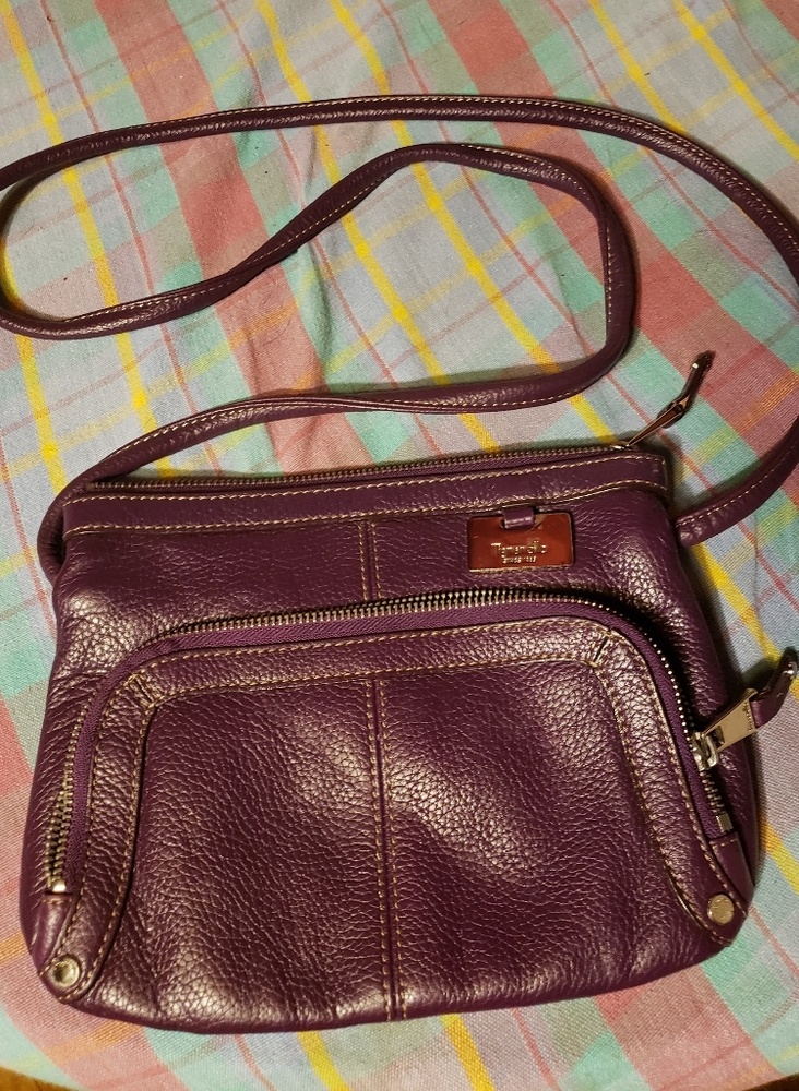 Tignanello genuine leather purple purse.